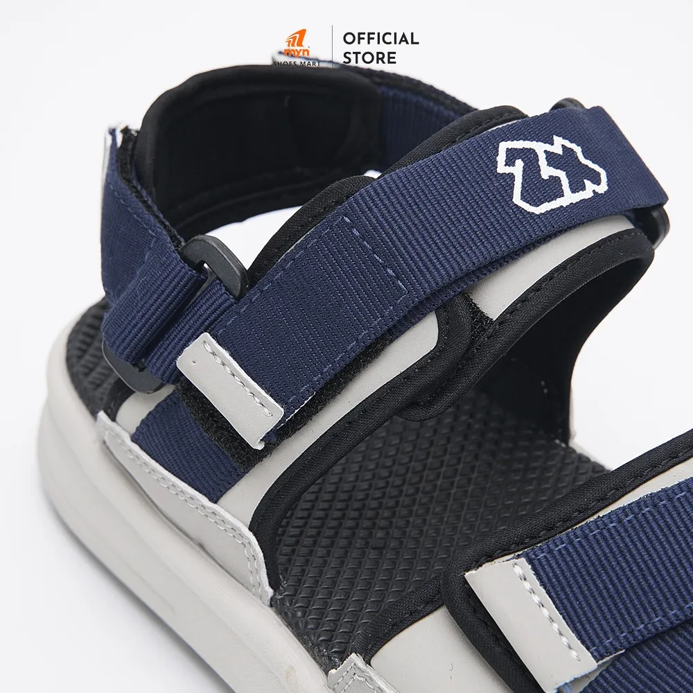 Ảnh Giày Sandal Nam nữ 2 quai ZX 2822 Navy Grey bản to phối quai dán chéo quai sau tháo rời có đệm gót đế EVA phylon mới 4