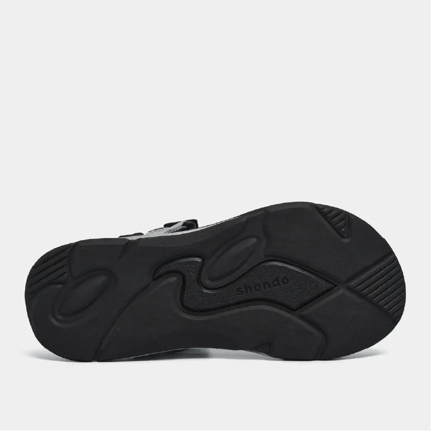 Ảnh Giày Sandal Nam Nữ F8M Êm Chân, Bền Màu Đen Xám Shondo F8M0110 4