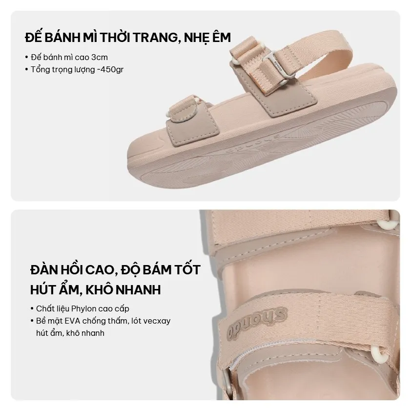 Ảnh Giày Sandal Nam Nữ Platy 5 Khoen Gài, Thoải Mái, Siêu Nhẹ Shondo Nhiều Màu 1