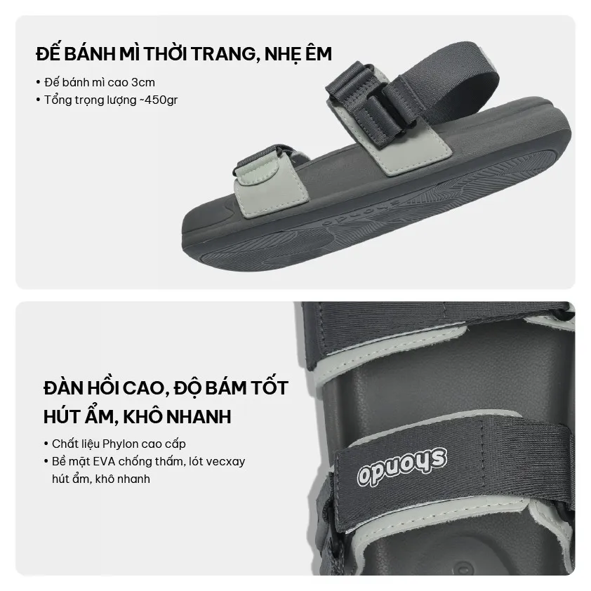 Ảnh Giày Sandal Nam Nữ Platy 5 Khoen Gài, Thoải Mái, Siêu Nhẹ Shondo Nhiều Màu 2