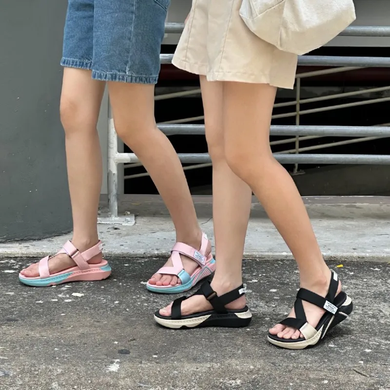 Ảnh Giày Sandal Nam Nữ SHONDO F7 Racing Màu Đen Be F7R1125 3