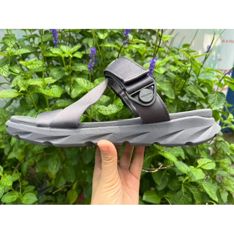 Ảnh Giày sandal Nam Nữ Shondo Xám Full Quai Xoay 360 F6X2222 4
