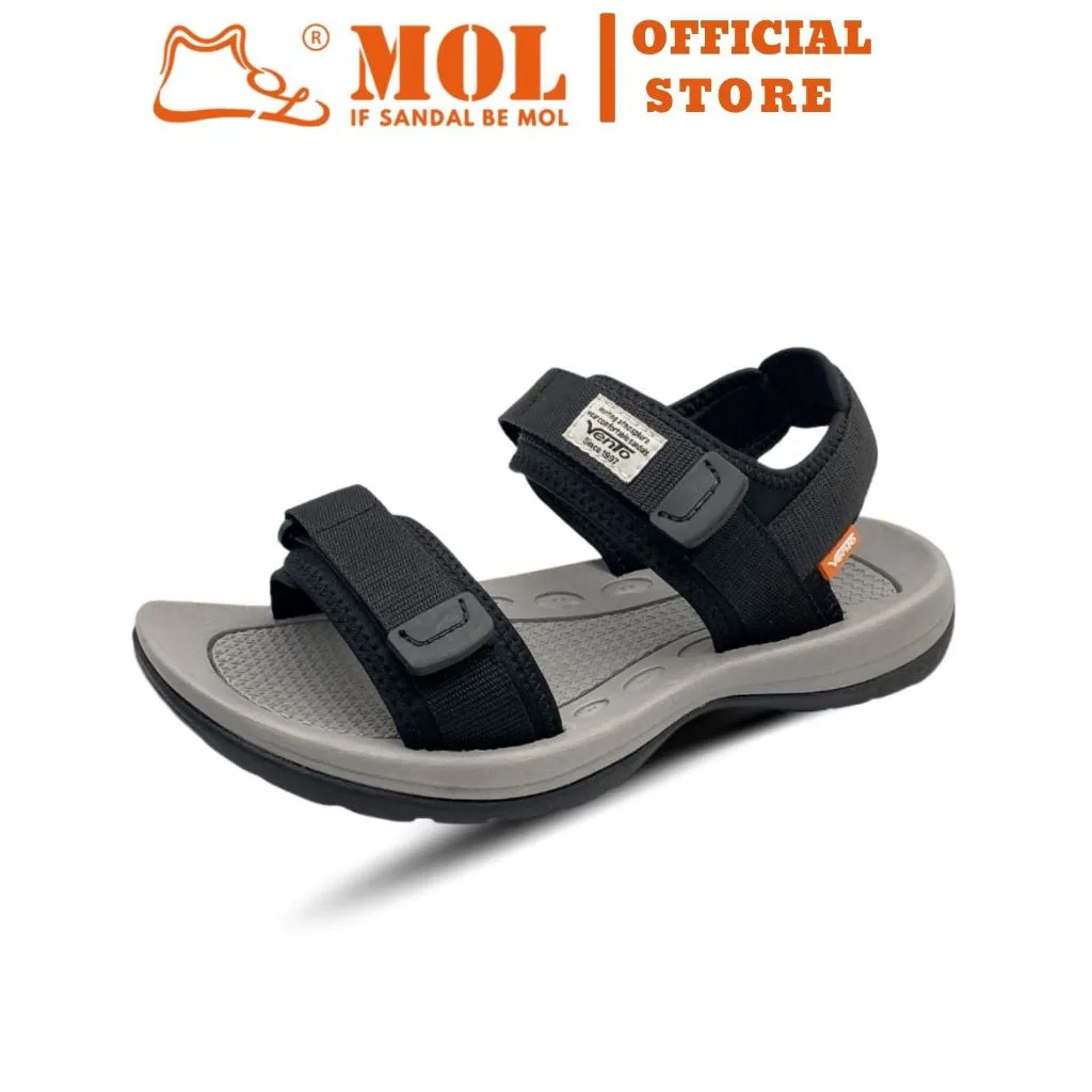 Ảnh Giày sandal nam Vento 2 quai ngang SD7939B màu đen có big size 44 45 | Vento  Leon SD7939 1