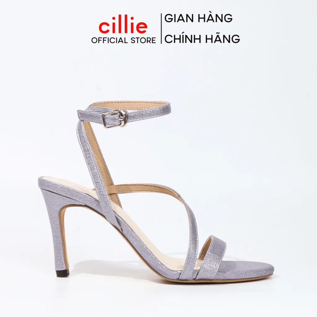 Ảnh Giày Sandal Nữ Cao Gót Cillie Đi Tiệc Gót Nhọn Chắc Chắn Mũi Tròn SD03 4
