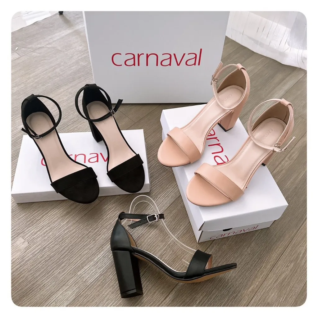 Ảnh Giày sandal nữ cao gót vuông 7 phân sang trọng, quý phái - Carnaval VS02 1