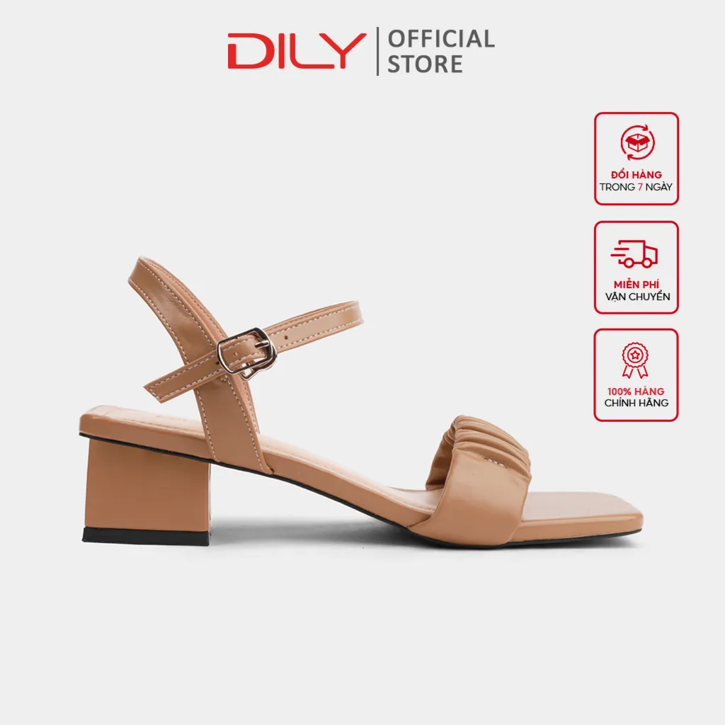Ảnh Giày sandal nữ DILY gót vuông quai nhún cao 3cm_AA0261 1