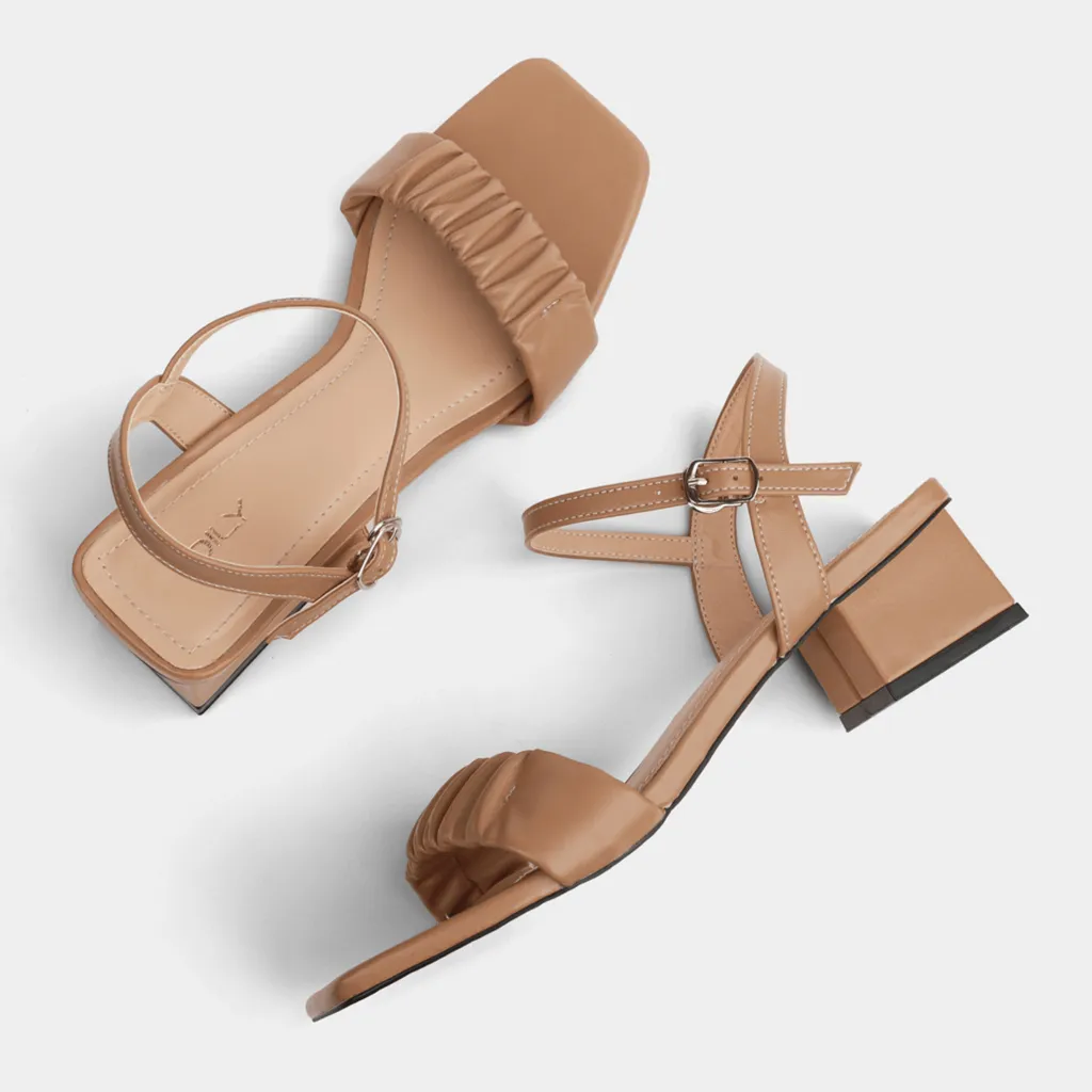Ảnh Giày sandal nữ DILY gót vuông quai nhún cao 3cm_AA0261 3