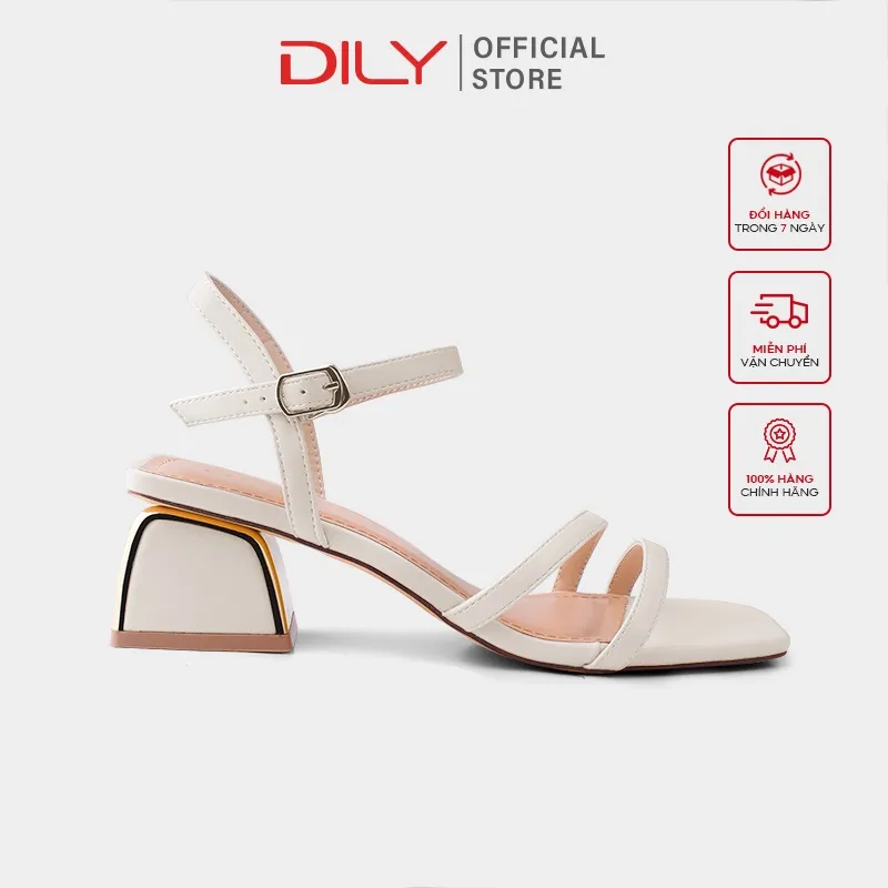 Ảnh Giày sandal nữ DILY gót vuông mạ đồng quai mảnh cao 5cm_AA0273 1