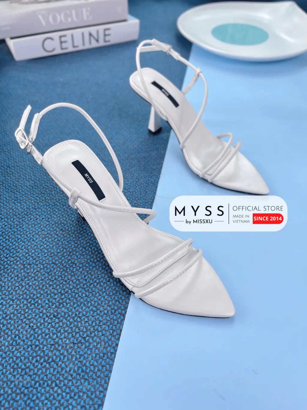 Ảnh Giày sandal nữ MYSS mũi nhọn dây mảnh 8 cm thời trang - SD150 1