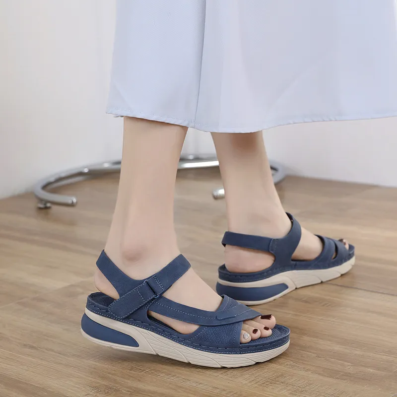 Ảnh Giày Sandal Nữ Thời Trang Phong Cách Thể Thao Siêu Nhẹ Thoải Mái Đế 4Cm Khóa Dán Phù Hợp Đi Làm, Đi Học, Đi Chơi (03) 1