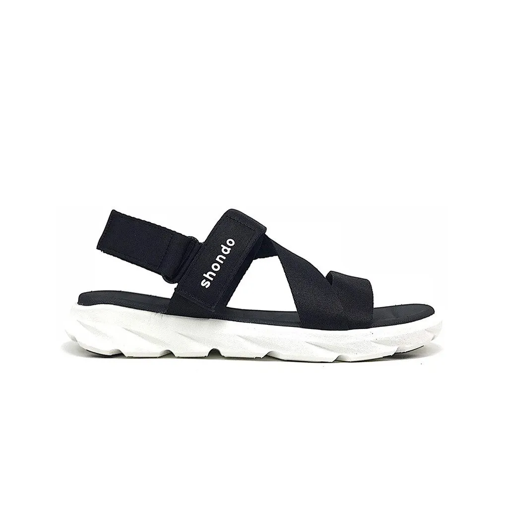 Ảnh Giày sandal SHONDO F6 sport quai đen đế trắng F6S003 1