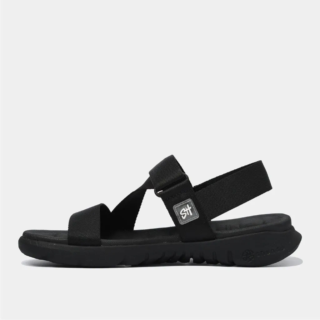 Ảnh Giày sandal Shondo Nam Nữ Quai Liền Đen Full F6S1111 4