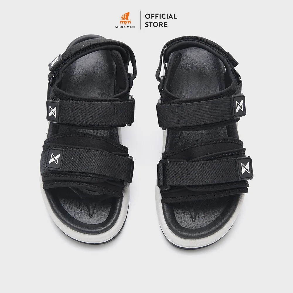 Ảnh Giày Sandal ZX Meta 2125 Black Grey 2 quai bản to có đệm lót, có thể điều chỉnh độ rộng, đế EVA 3.5cm 3