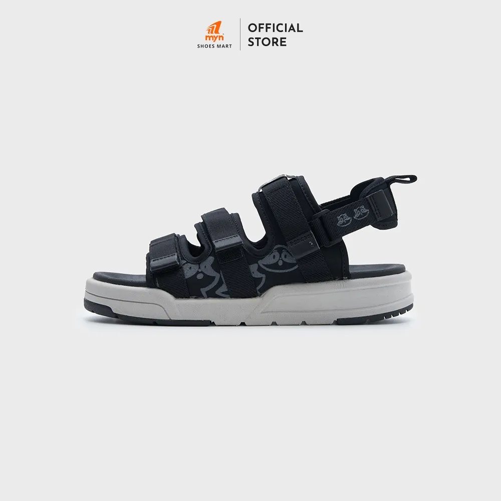 Ảnh Giày Sandal ZX Unisex Meta 3121 in Mascot Raccoon Black đế EVA Phylon 3.5cm chống trơn trượt 1