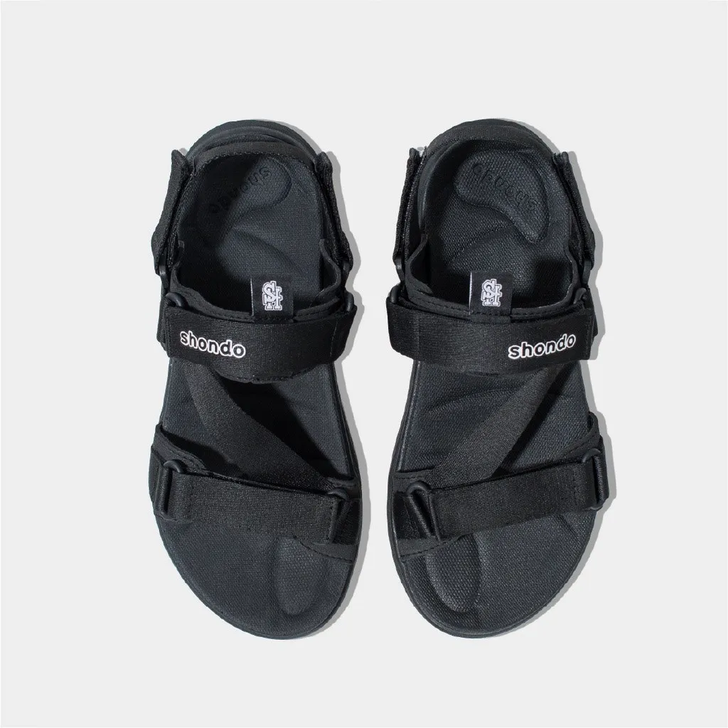 Ảnh Giày Sandals F8 Shondo Full Đen F8M1112 2
