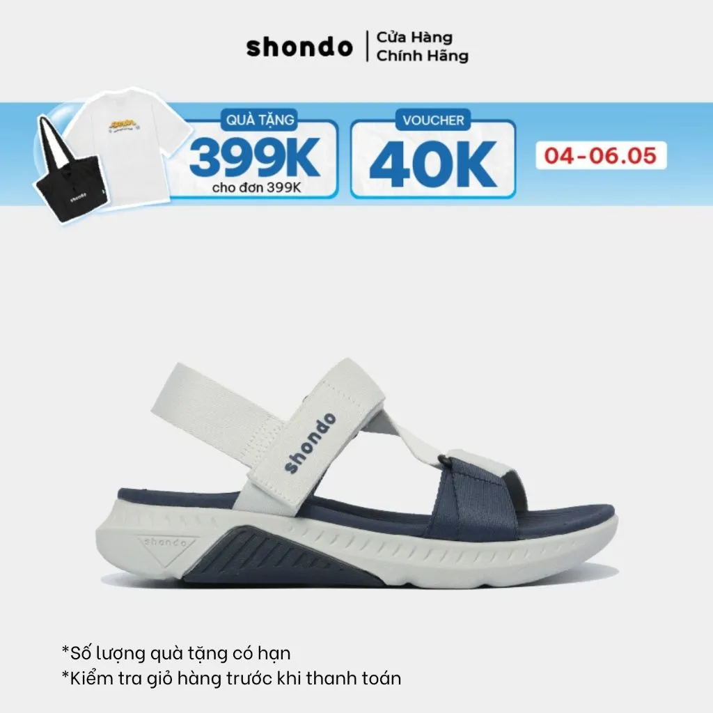 Ảnh Giày Sandals Nam Nữ Shondo F7 Racing Phối Màu Xám Rêu Xanh Dương F7R2435 1