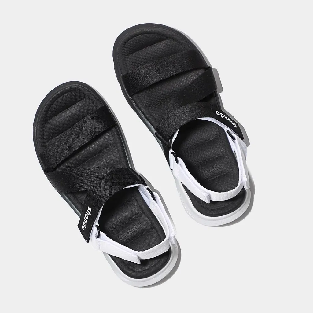 Ảnh Giày Sandals Shondo F6 Sport ombre đế 2 màu đen trắng F6S0110 4