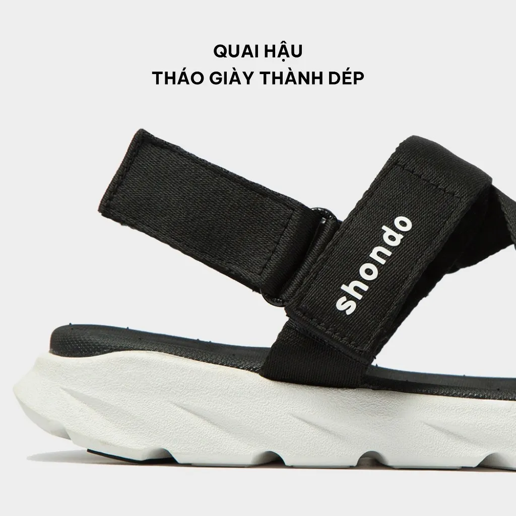 Ảnh Giày Sandals SHONDO F6 Sport Thời Trang Êm Ái Năng Động Màu Đen Trắng F6S003 3
