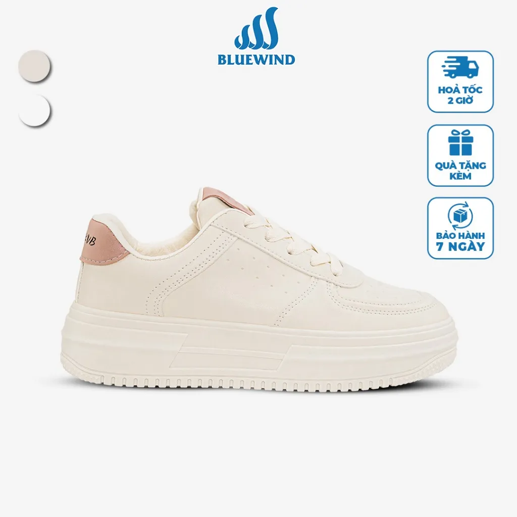 Ảnh Giày Sneaker Nữ BLUEWIND Da PU Phối Lỗ Thoáng Khí 68866 1