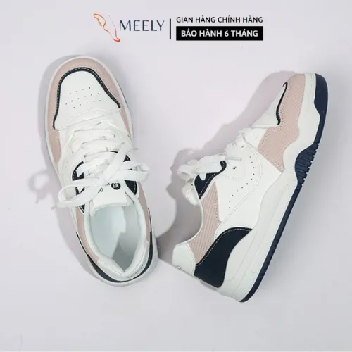 Ảnh Giày Sneaker Nữ Đế Bằng MEELY Phối Màu Trẻ Trung, Cá Tính, Năng Động - N94 3