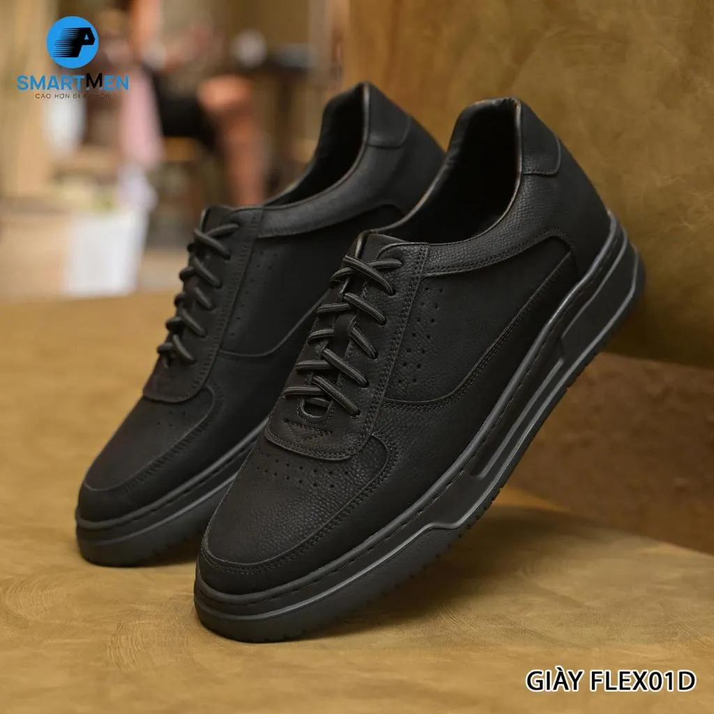 Ảnh Giày Sneaker tăng chiều cao thể thao siêu nhẹ FLEX-01 Đen 3