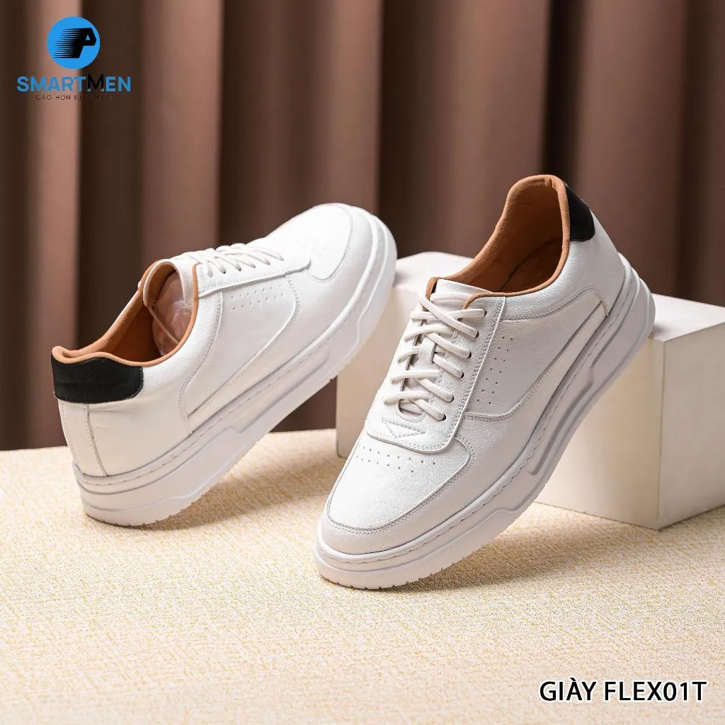 Ảnh Giày Sneaker tăng chiều cao thể thao siêu nhẹ FLEX-01 Trắng 2