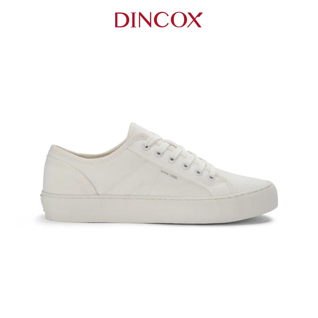 Ảnh Giày Sneaker Vải Canvas Nam Nữ E18 Trắng Dincox 3