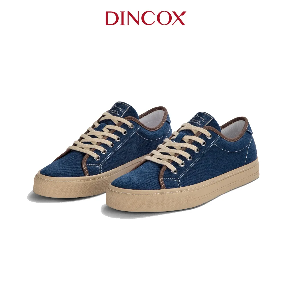 Ảnh Giày Sneaker Vải Canvas Nam Nữ E12 Dark Navy Dincox 2