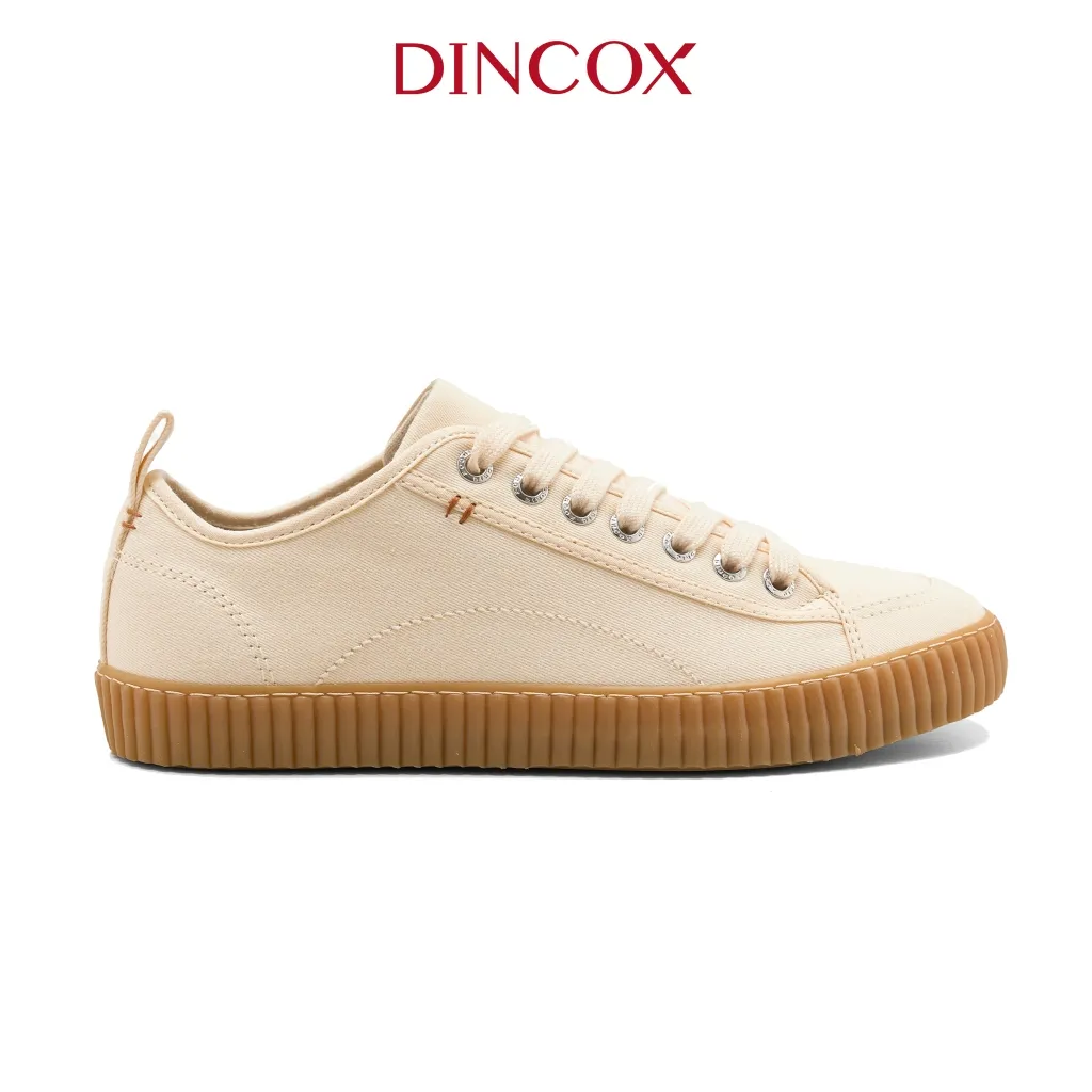 Ảnh Giày Sneaker Vải Canvas Unisex D27 White DINCOX Đơn Giản Hiện Đại 2