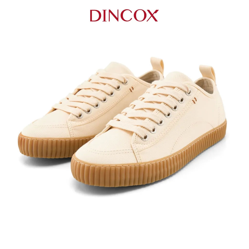 Ảnh Giày Sneaker Vải Canvas Unisex D27 White DINCOX Đơn Giản Hiện Đại 3