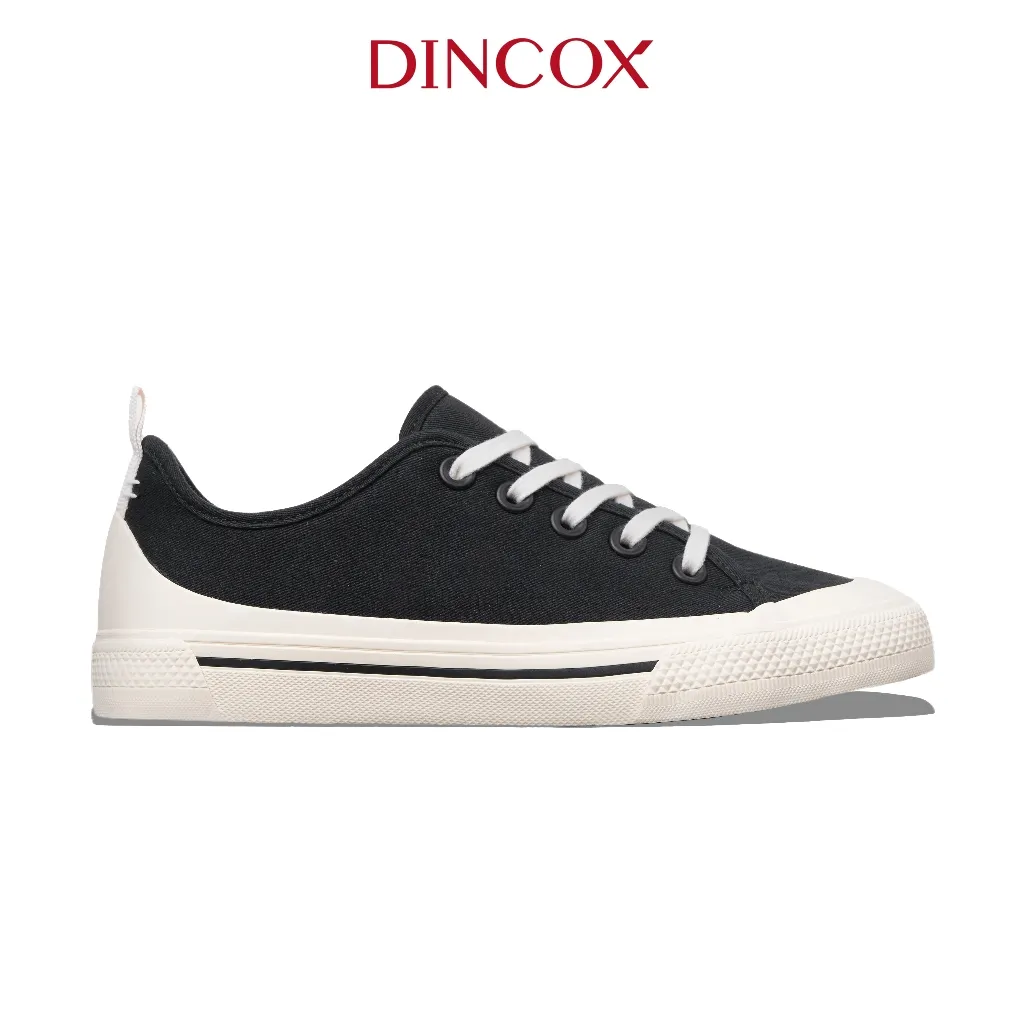 Ảnh Giày Sneaker Vải Canvas Unisex Chính Hãng DINCOX C20 Black Sang Trọng Tinh Tế Đơn Giản 2