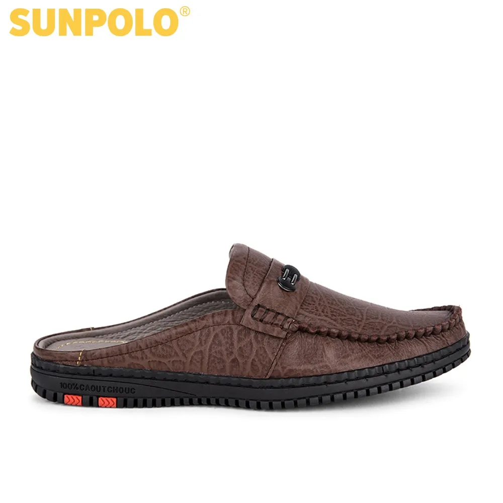 Ảnh Giày sục nam Da bò cao cấp SUNPOLO công sở đi chơi SPO274 2