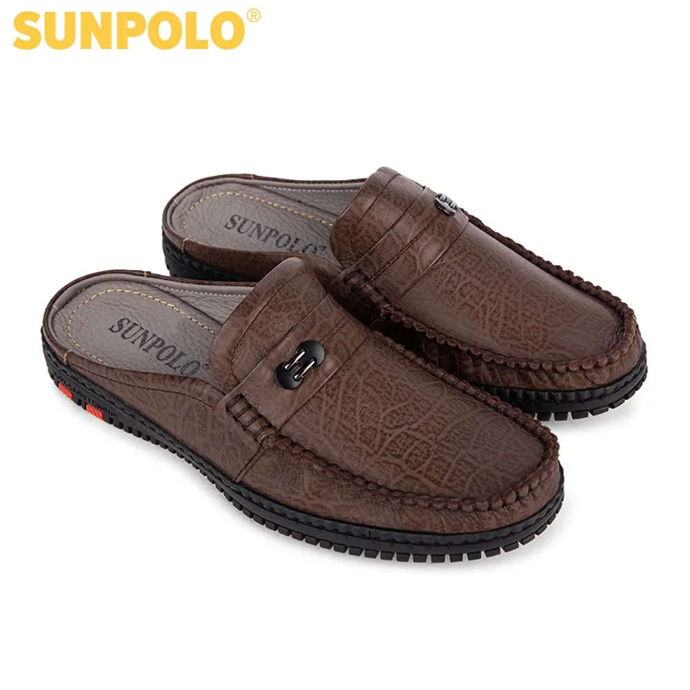 Ảnh Giày sục nam Da bò cao cấp SUNPOLO công sở đi chơi SPO274 4