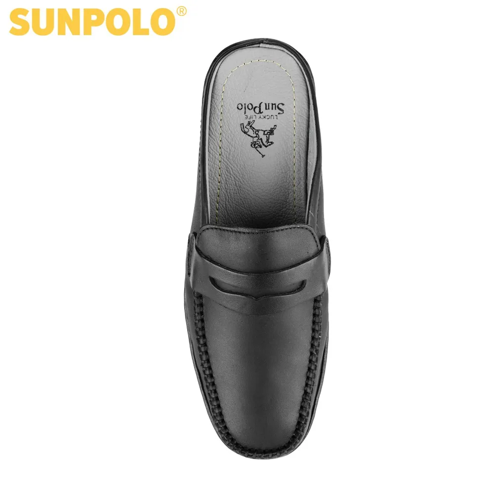 Ảnh Giày sục nam Da bò SUNPOLO thoáng khi thoải mái SPO197 3