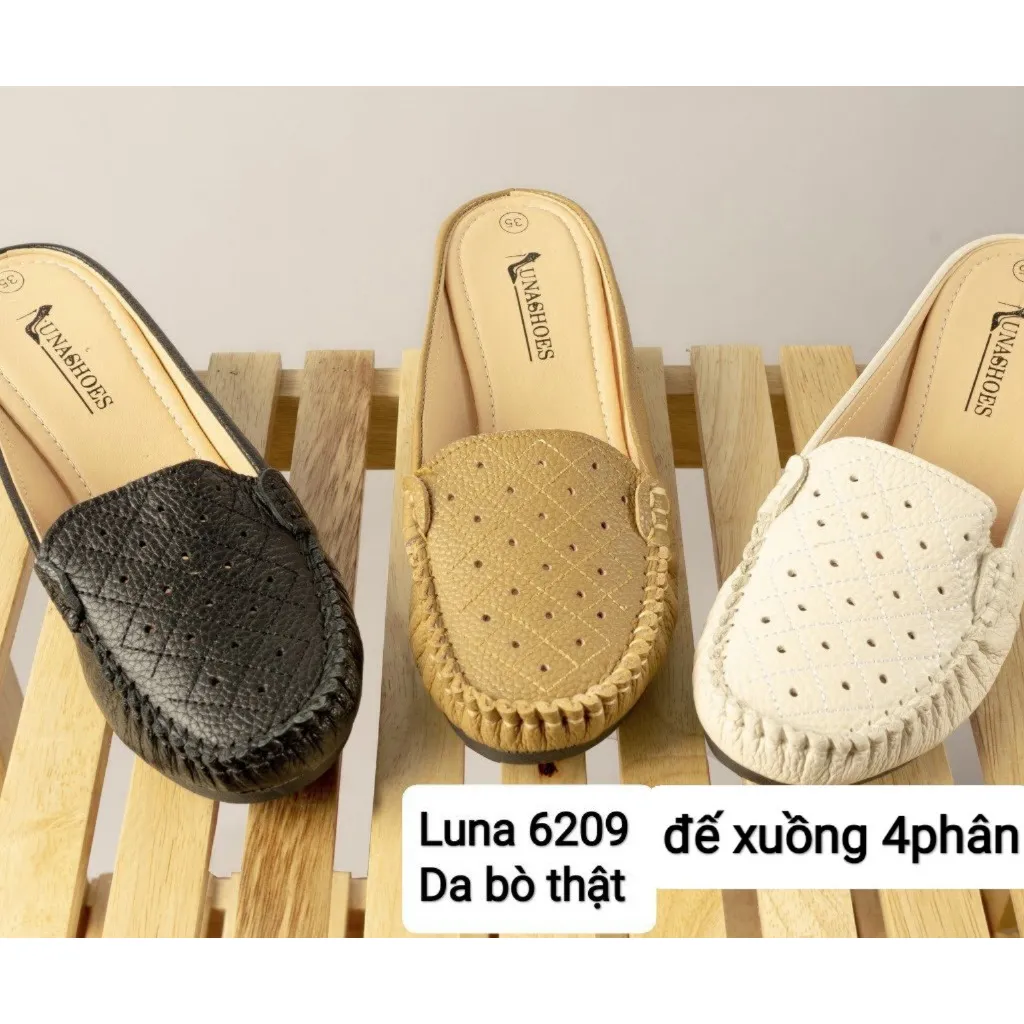 Ảnh Giày sục nữ, dép sục nữ LUNA 32502 da bò thật giầy cho mẹ thời trang cao cấp bảo hành 24 tháng 1 đổi 1 4