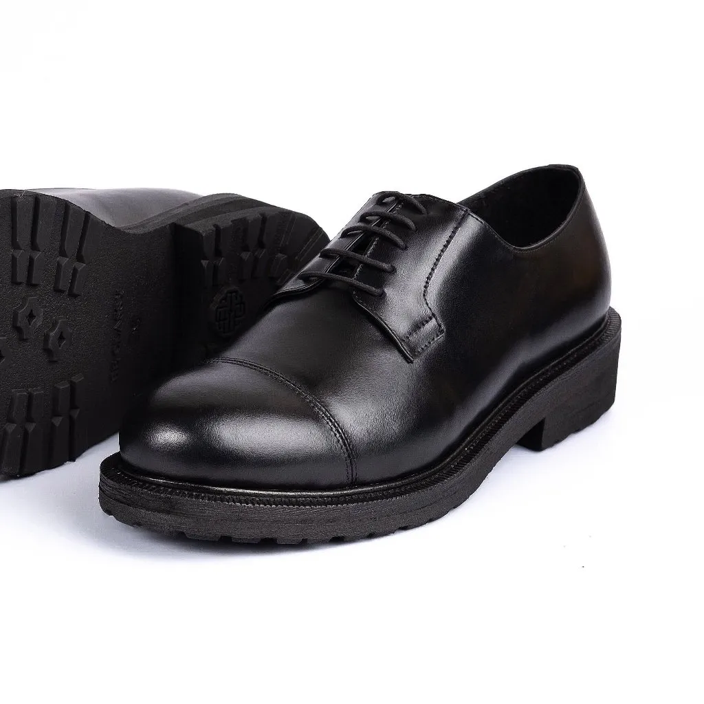 Ảnh Giày Tây  CLUBMAN DERBY Đế Cao 4cm - DB24 - Da Bò Ý Lót Trong Da Bò Mộc - Thương hiệu Be Classy 1