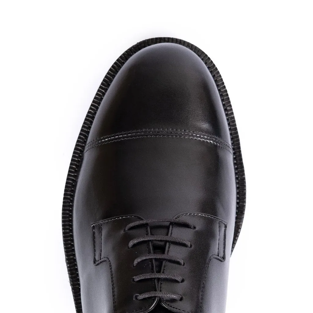 Ảnh Giày Tây  CLUBMAN DERBY Đế Cao 4cm - DB24 - Da Bò Ý Lót Trong Da Bò Mộc - Thương hiệu Be Classy 3