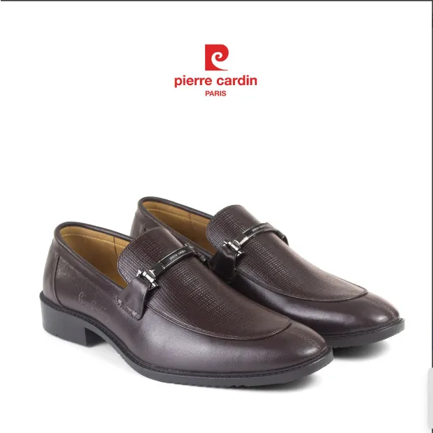 Ảnh Giày tây lười Pierre Cardin chất liệu da bò cao cấp, khóa kéo phụ kiện logo - 783 1