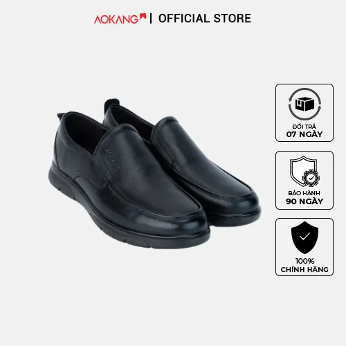 Ảnh Giày Tây Nam Cao Cấp Da Bò AOKANG Kiểu Dáng Mulgati Basic Loafer 1233114083 1