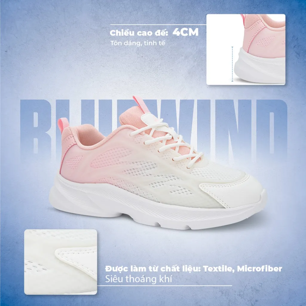 Ảnh Giày Thể Thao Nữ Siêu Nhẹ BLUEWIND Đế Êm Mềm Trẻ Trung, Năng Động Dễ Phối Đồ 68876 3