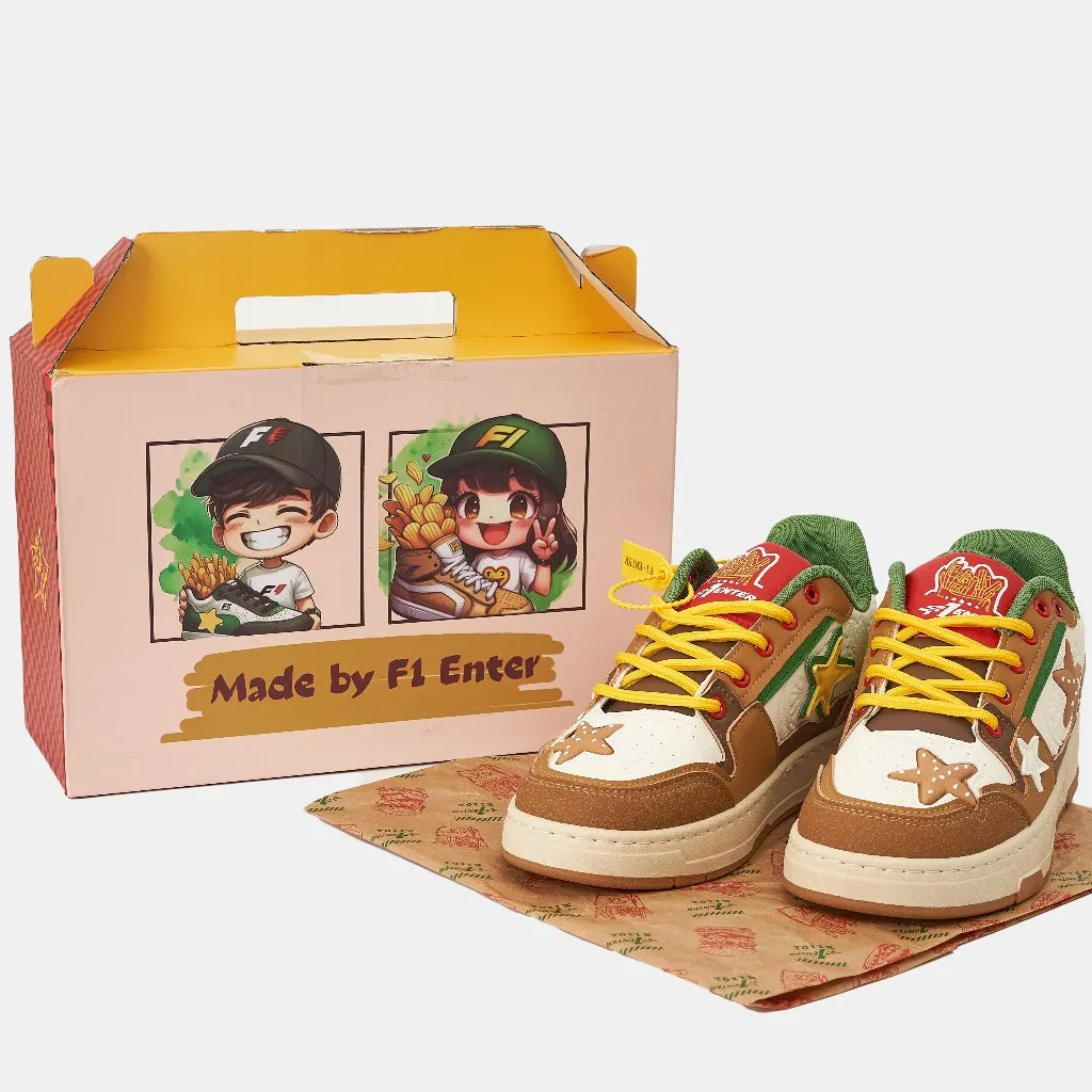 Ảnh Giày thể thao sneaker nam nữ Unisex humburger made by F1 Enter 2