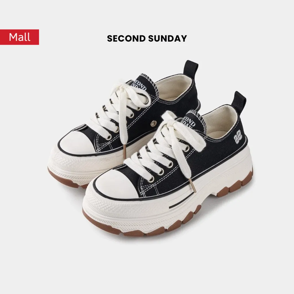 Ảnh Giày Thể Thao Sneaker Nữ Second Sunday Chunky Low Đế Tăng Chiều Cao 4cm SK02 1