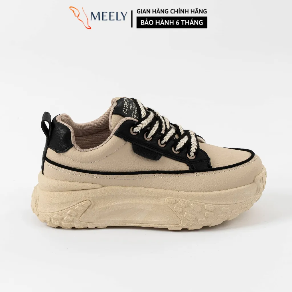 Ảnh Giày Thể Thao Sneaker Nữ MEELY Kiểu Dáng Hàn Quốc Độn Đế 5cm - HY22 1