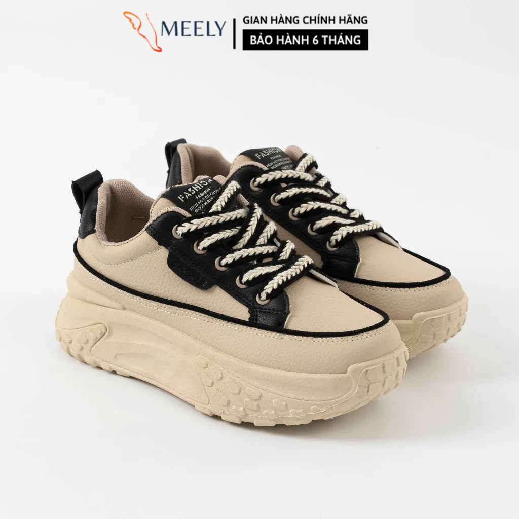 Ảnh Giày Thể Thao Sneaker Nữ MEELY Kiểu Dáng Hàn Quốc Độn Đế 5cm - HY22 2