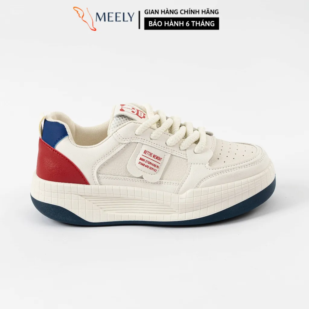 Ảnh Giày Thể Thao Sneaker Nữ MEELY Kiểu Dáng Hàn Quốc Độn Đế 5cm - N44 1