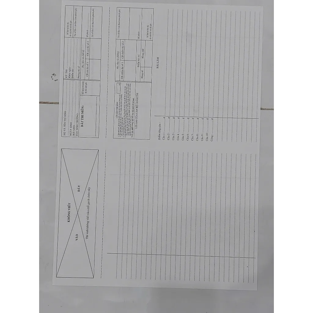 Ảnh Giấy thi khổ A3 100 tờ Nhân Văn 60gsm (Phách ngang, Phách dọc) 4