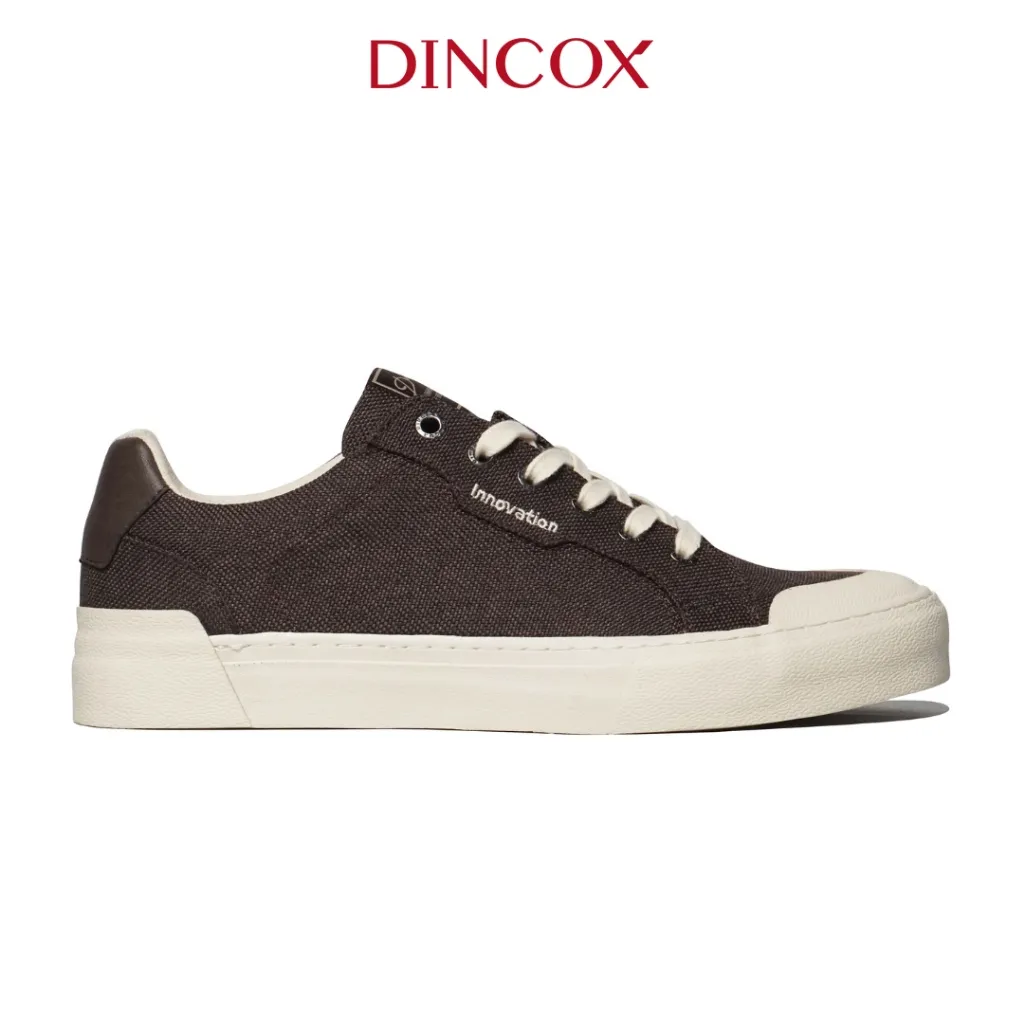 Ảnh Giày Vải Sneaker Canvas Đế Bằng Nam DC30 Brown Dincox 1