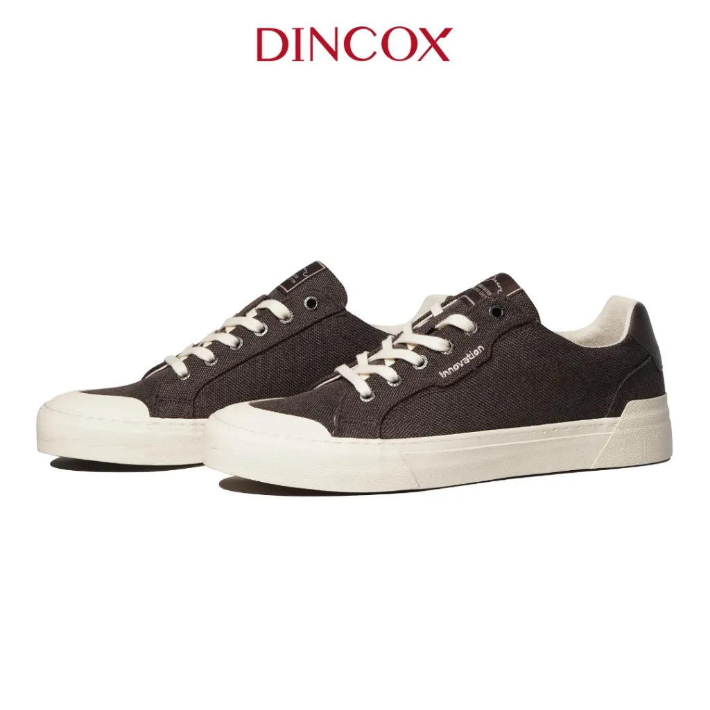Ảnh Giày Vải Sneaker Canvas Đế Bằng Nam DC30 Brown Dincox 3