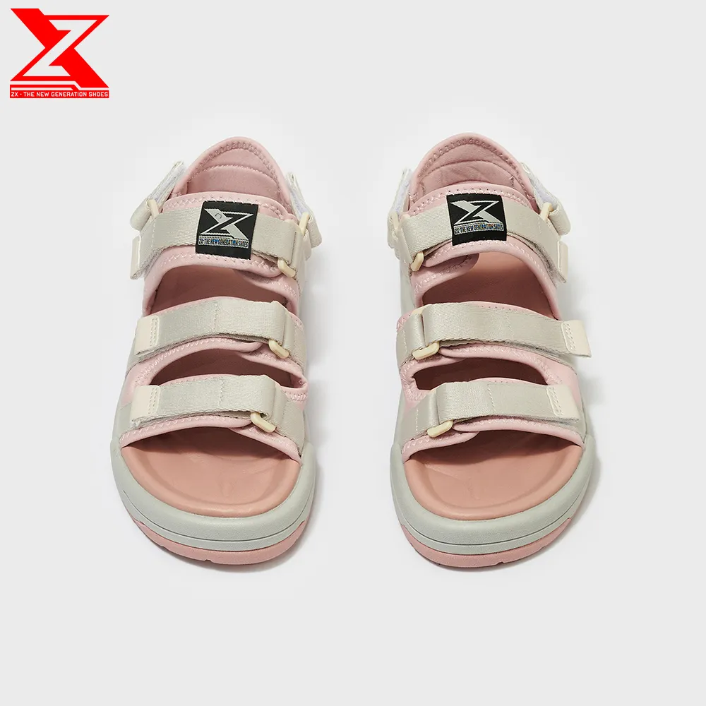 Ảnh Giày xăng-đan Nữ ZX 3128 Pink cream 3 quai phối lót hồng đế Phylon 3 lớp 3cm 1