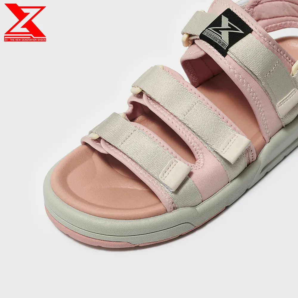 Ảnh Giày xăng-đan Nữ ZX 3128 Pink cream 3 quai phối lót hồng đế Phylon 3 lớp 3cm 2
